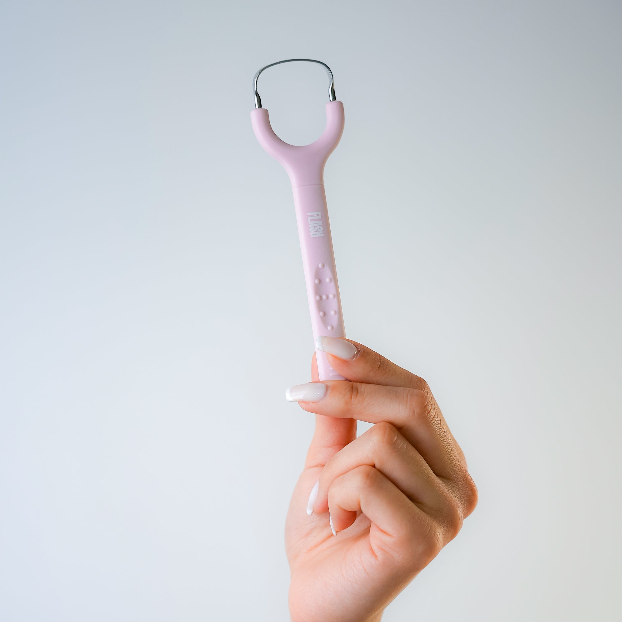 The Breath Co Sparkle Mint Oral Rinse + Flash Tongue Scraper Pink