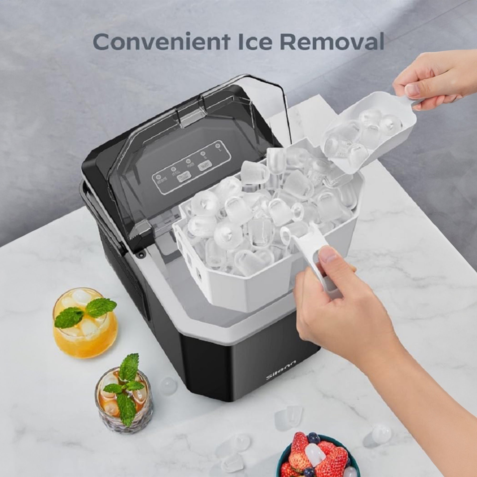 Countertop Bullet Ice Maker with Handle
