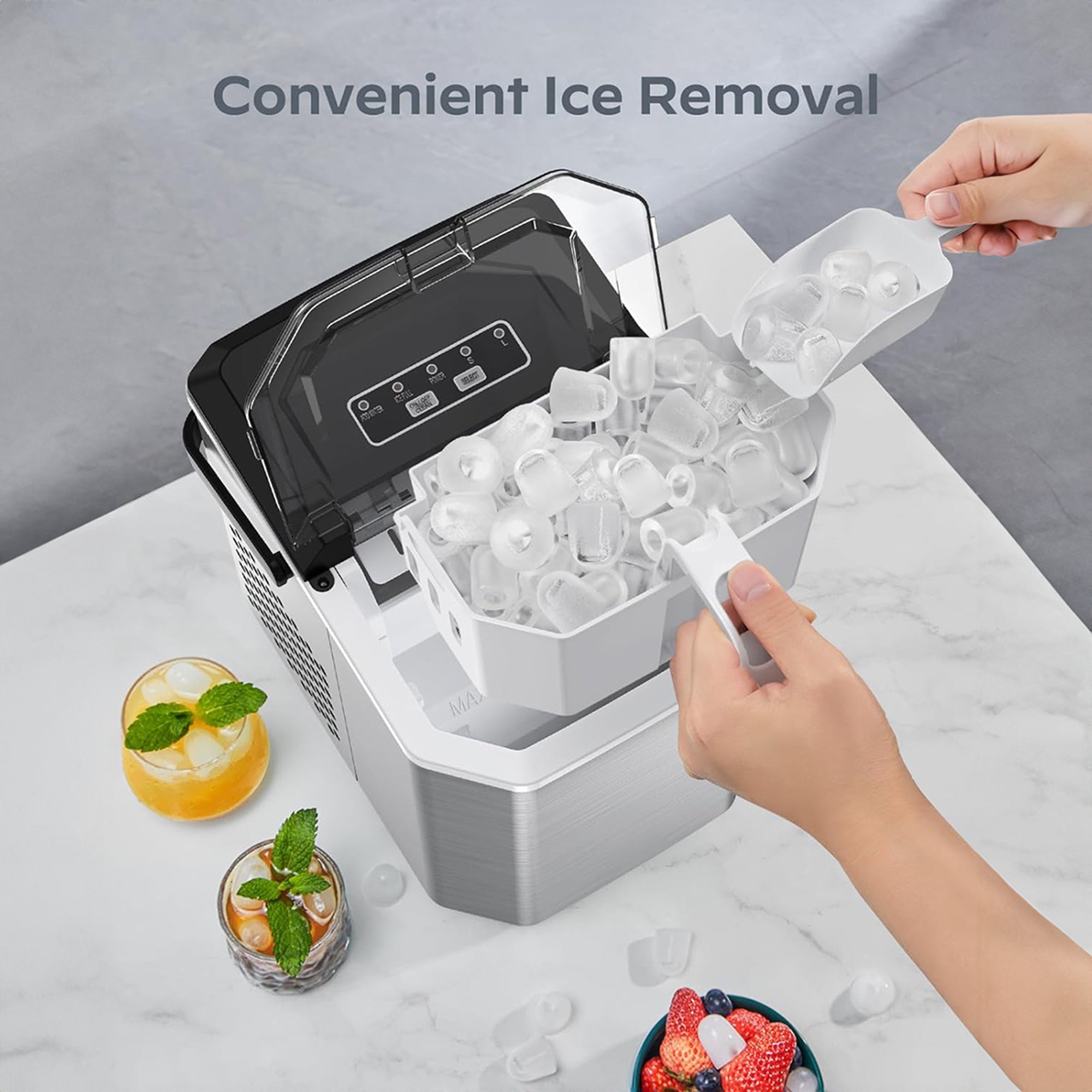 Countertop Bullet Ice Maker with Handle