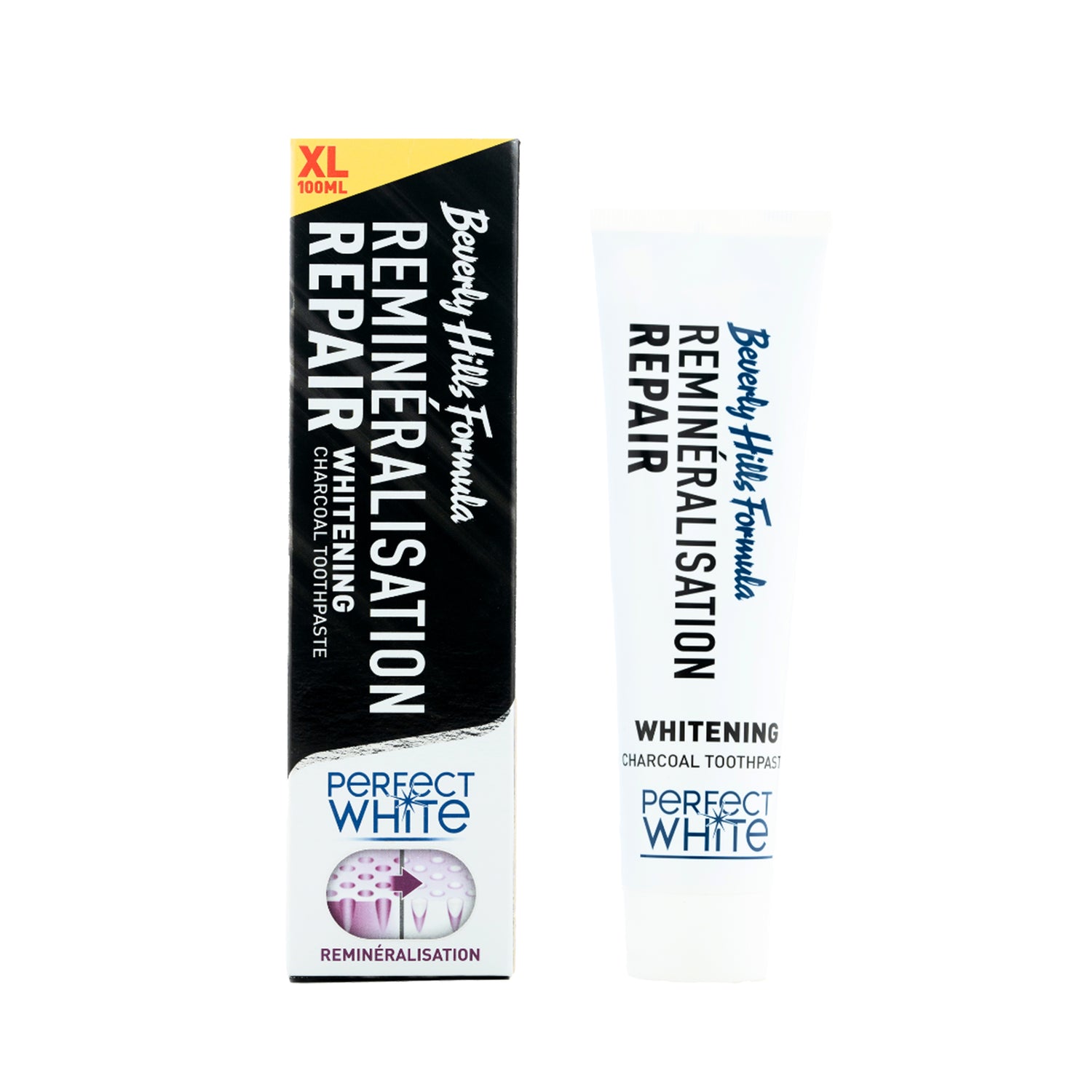Perfect White Black Remineralisation Repair Whitening Charcoal Toothpaste