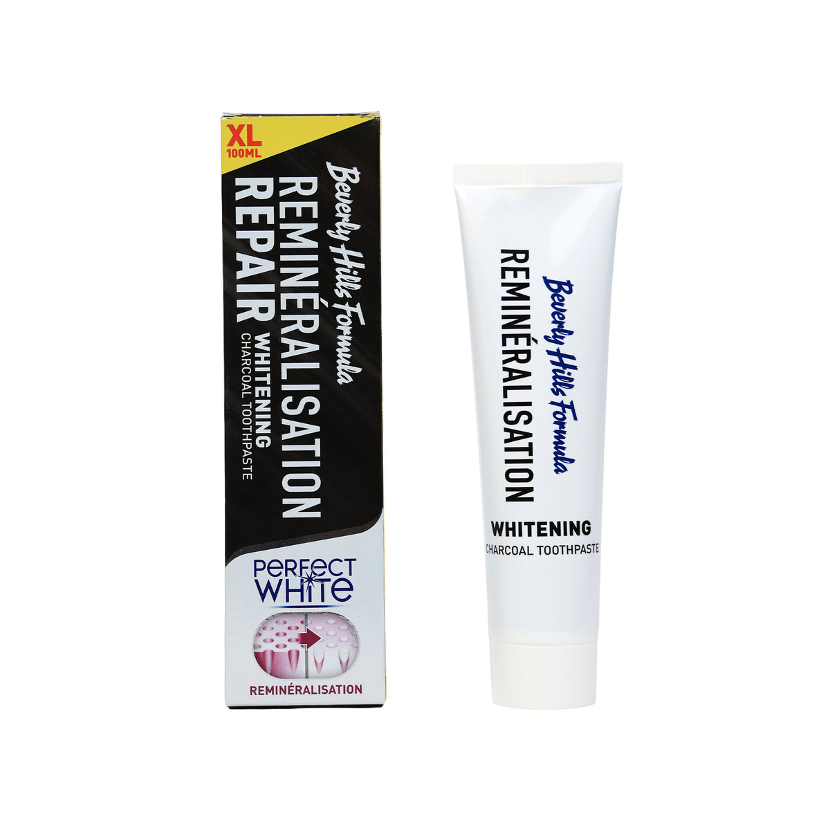 Perfect White Black Remineralisation Repair Whitening Charcoal Toothpaste