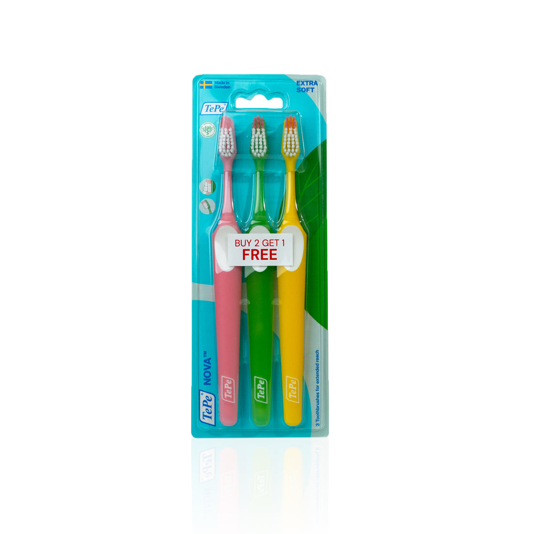 TePe Nova Toothbrush - X Soft - Pack of 3 (2+1 Free)
