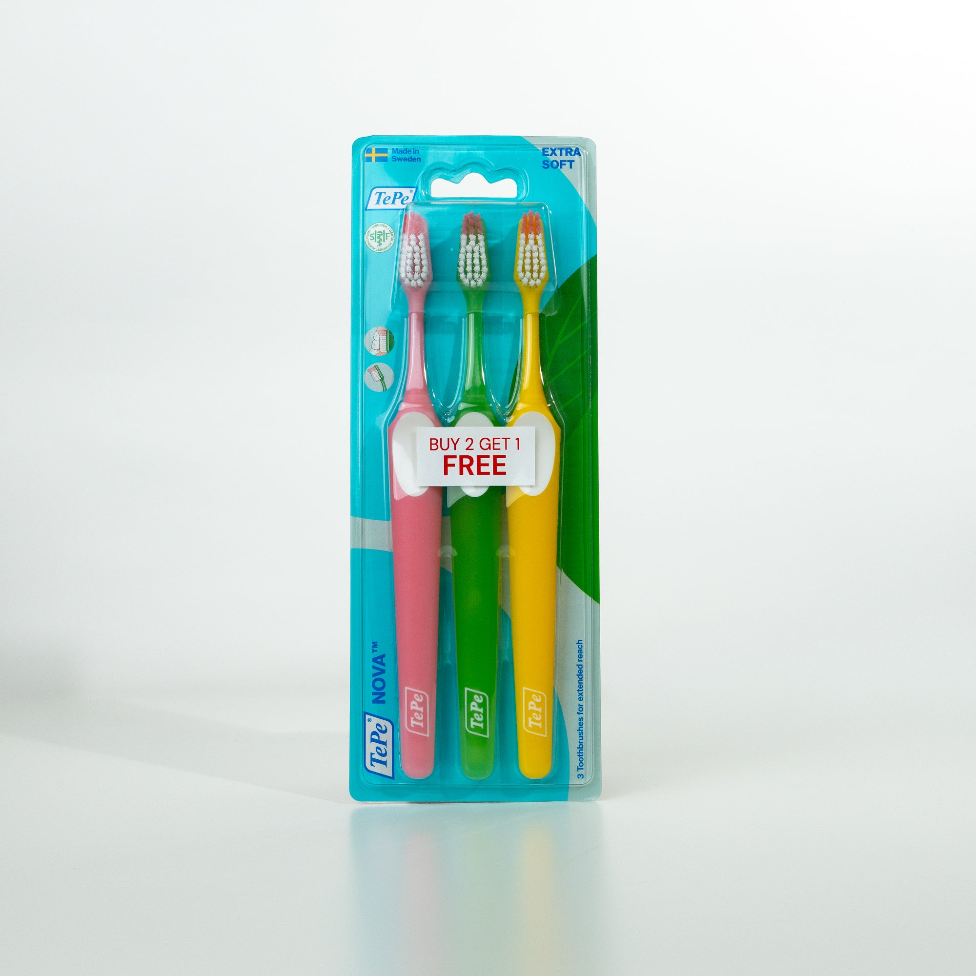TePe Nova Toothbrush - X Soft - Pack of 3 (2+1 Free)